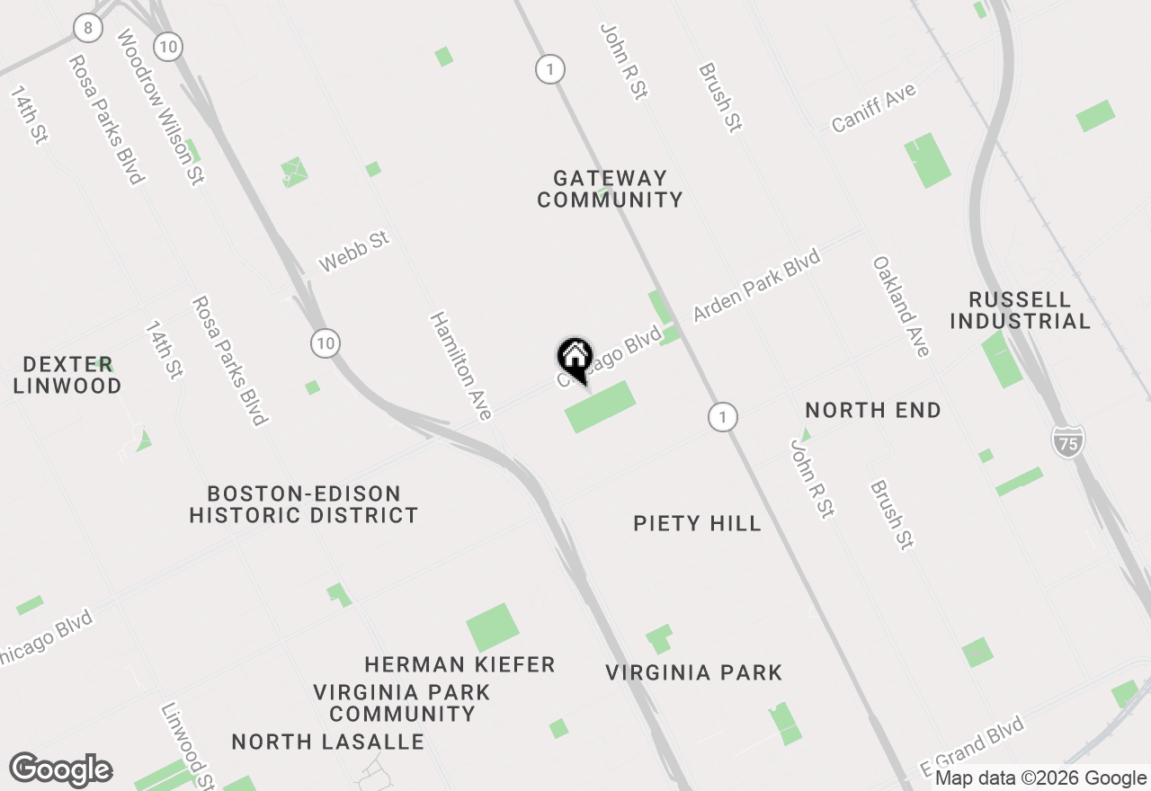 Map of 728 Longfellow Street, Detroit, MI 48202