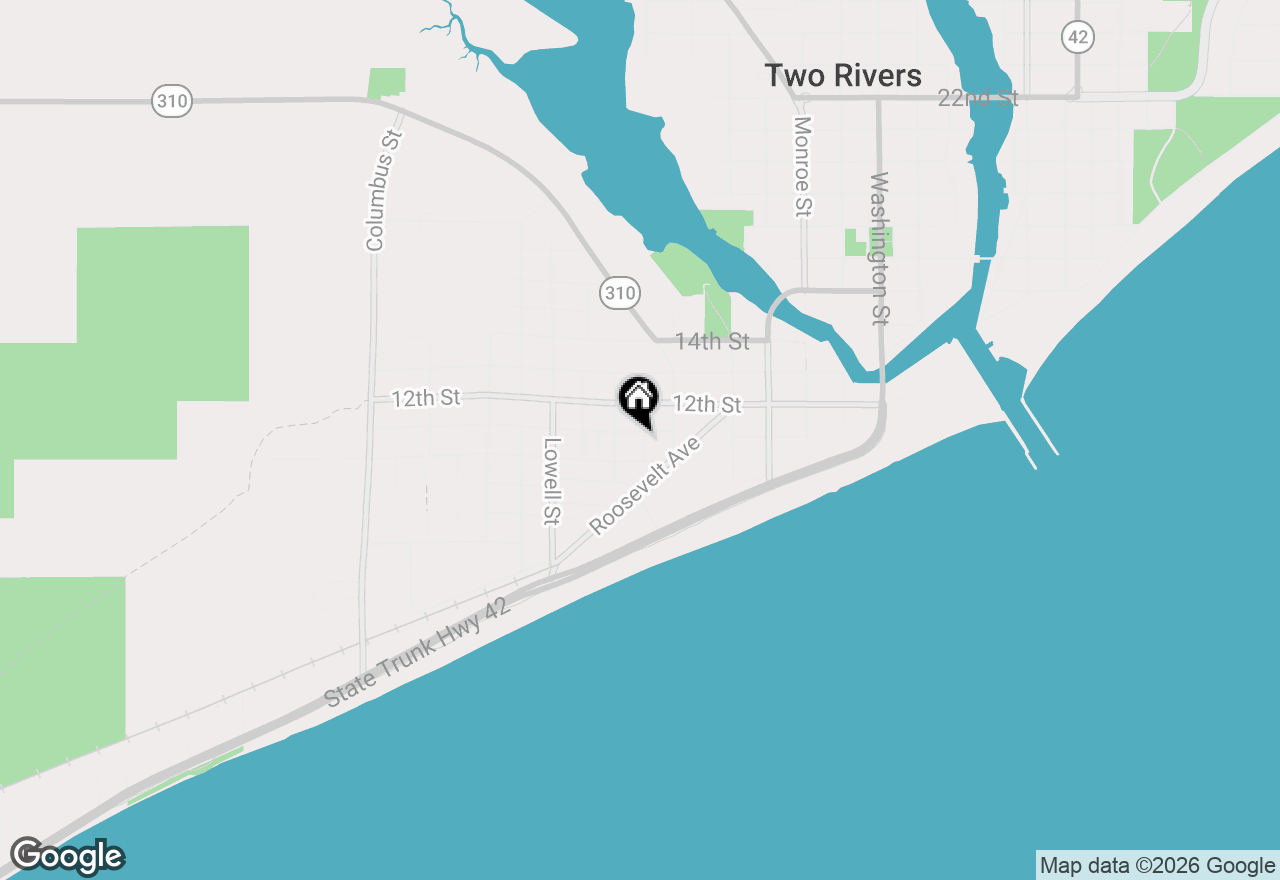 Map of 2201 11th St, Two Rivers, WI 54241