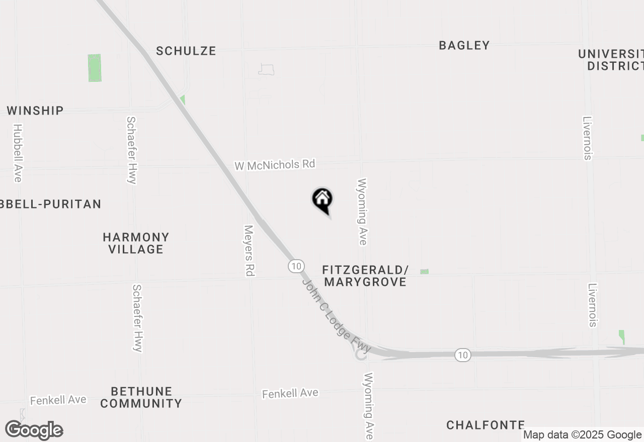 Map of 16573 Griggs Street, Detroit, MI 48221