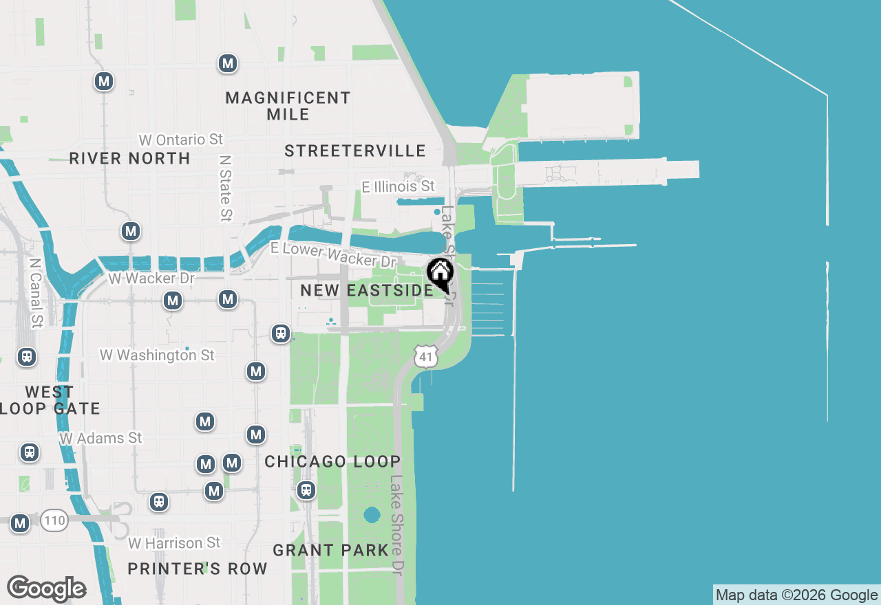 Map of 195 N Harbor Drive #1201, Chicago, IL 60601