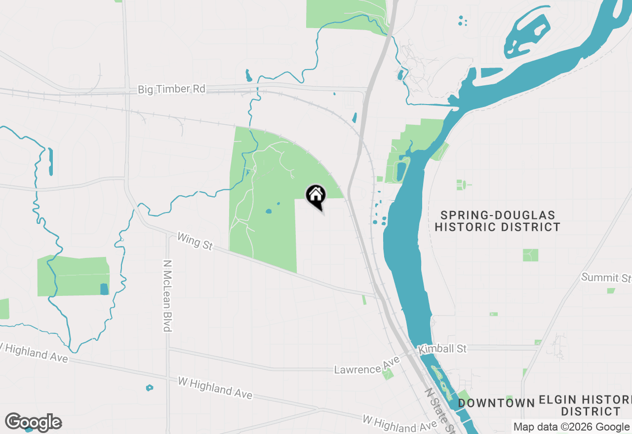 Map of 677 Clark Street, Elgin, IL 60123