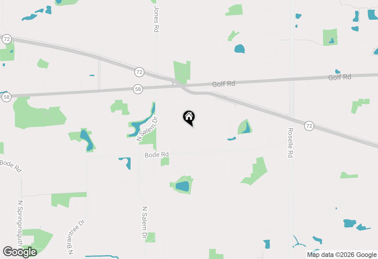 Map of 600 Baxter Lane, Hoffman Estates, IL 60169