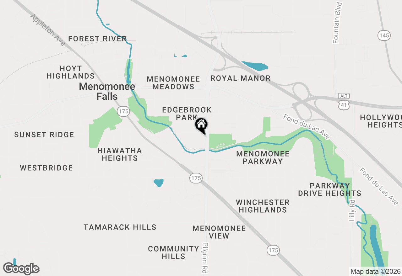 Map of N86W15664 Shore Crest Dr, Menomonee Falls, WI 53051