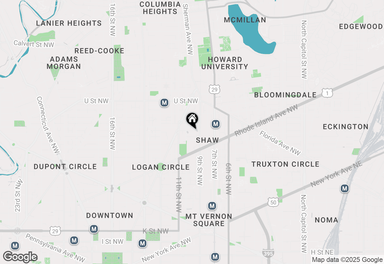 Map of 925 French Street Nw, Washington, DC 20001