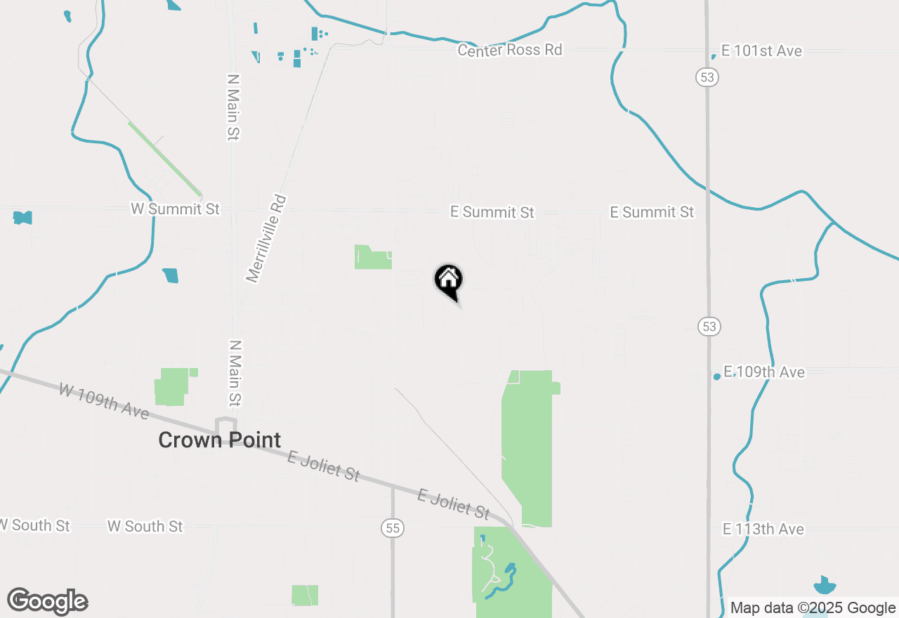 Map of 408 Prairie Street, Crown Point, IN 46307