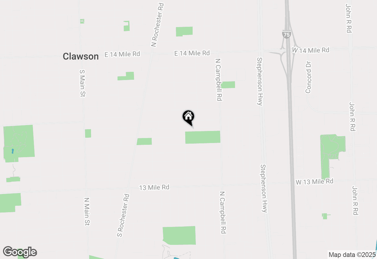 Map of 1212 S Amelia Avenue, Royal Oak, MI 48073