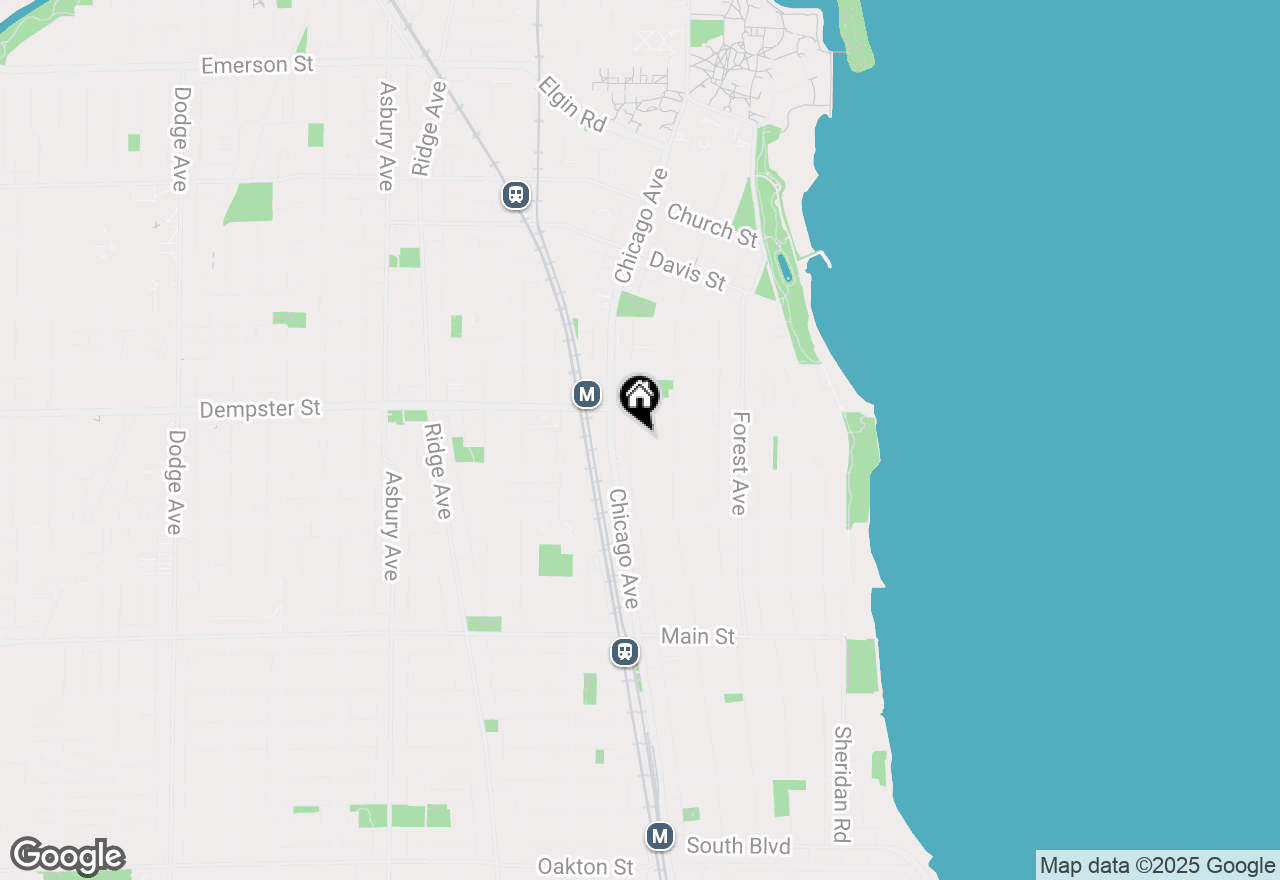 Map of 1224 Hinman, Evanston, IL 60202