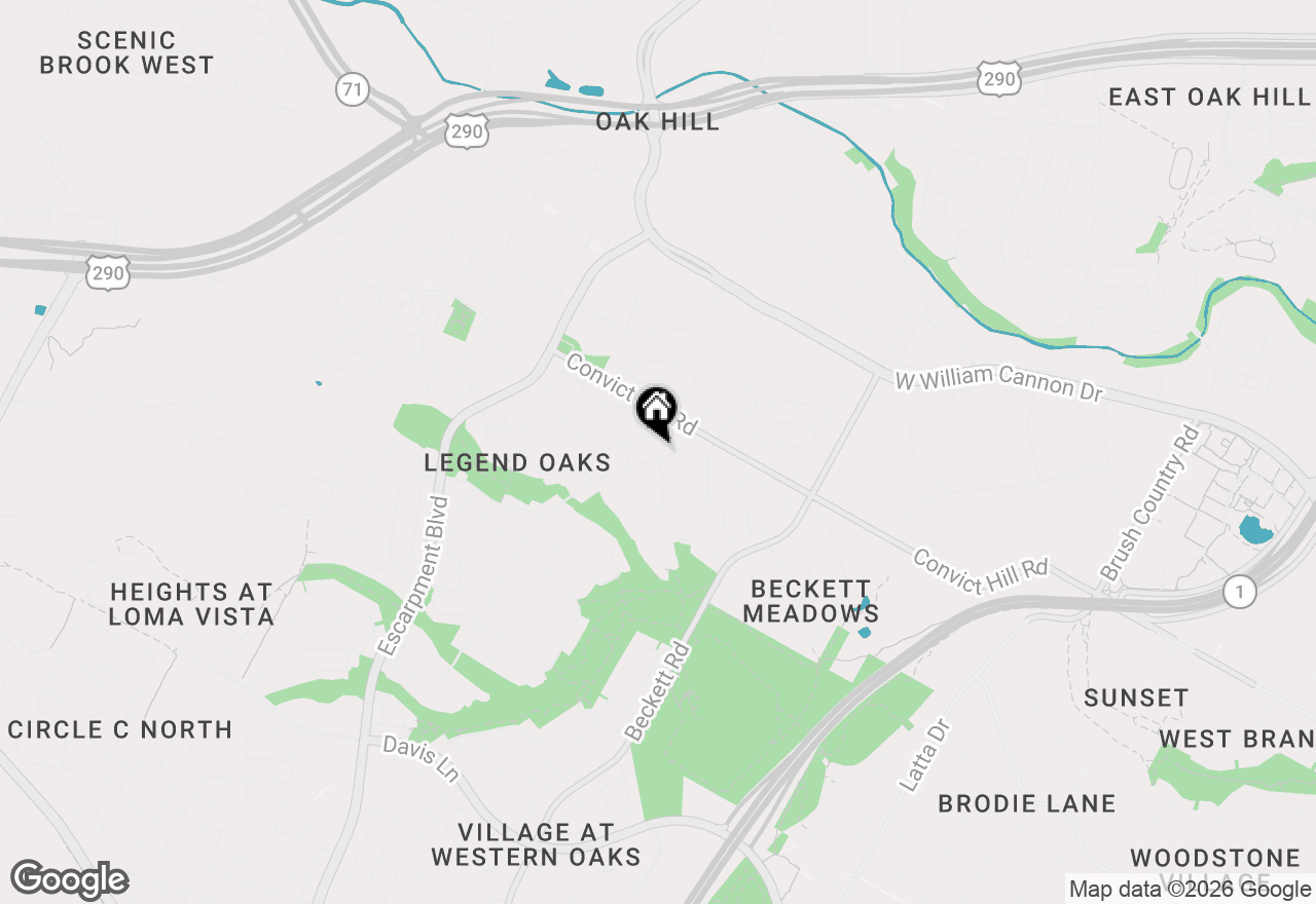 Map of 5806 Abilene Trl, Austin, TX 78749
