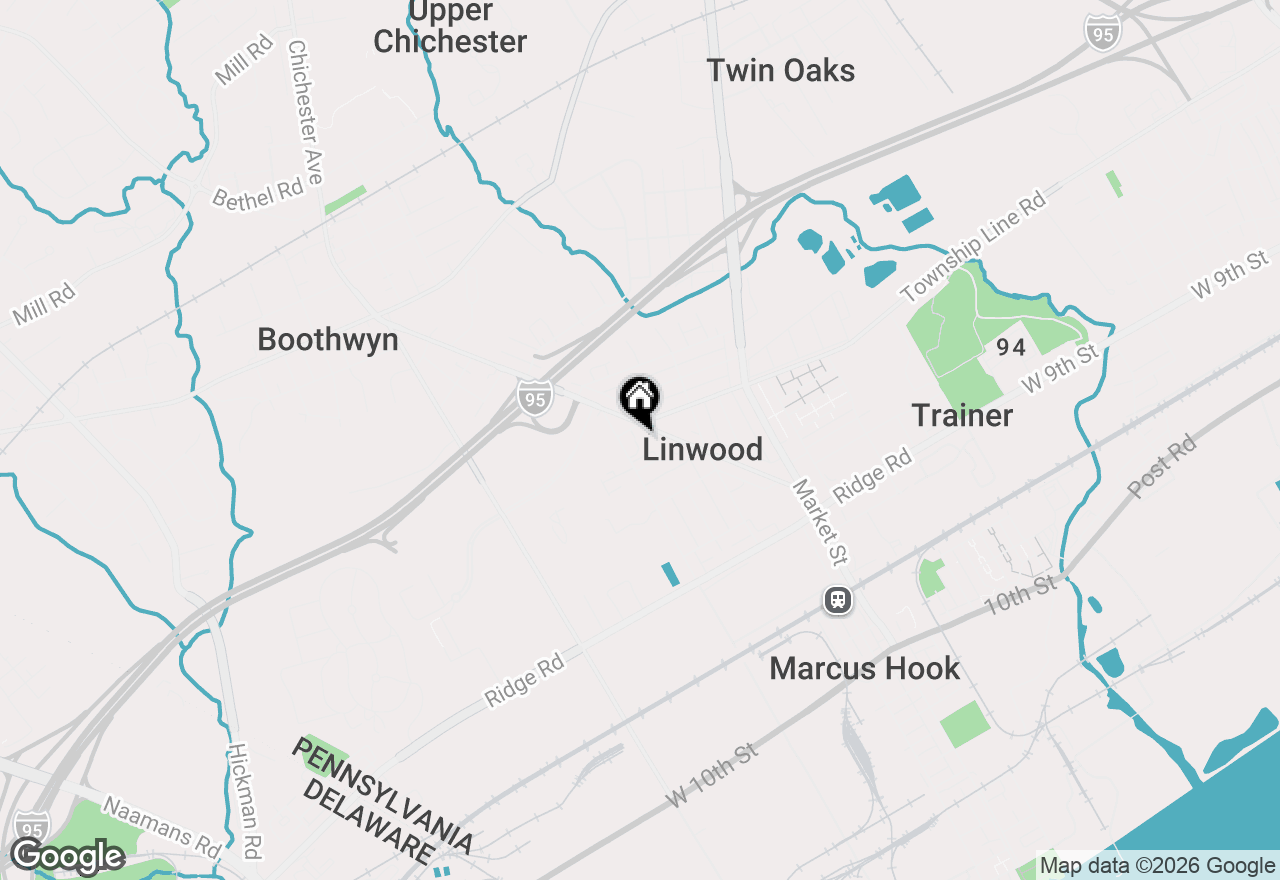 Map of 1668 Chichester Aveune, Linwood, PA 19061