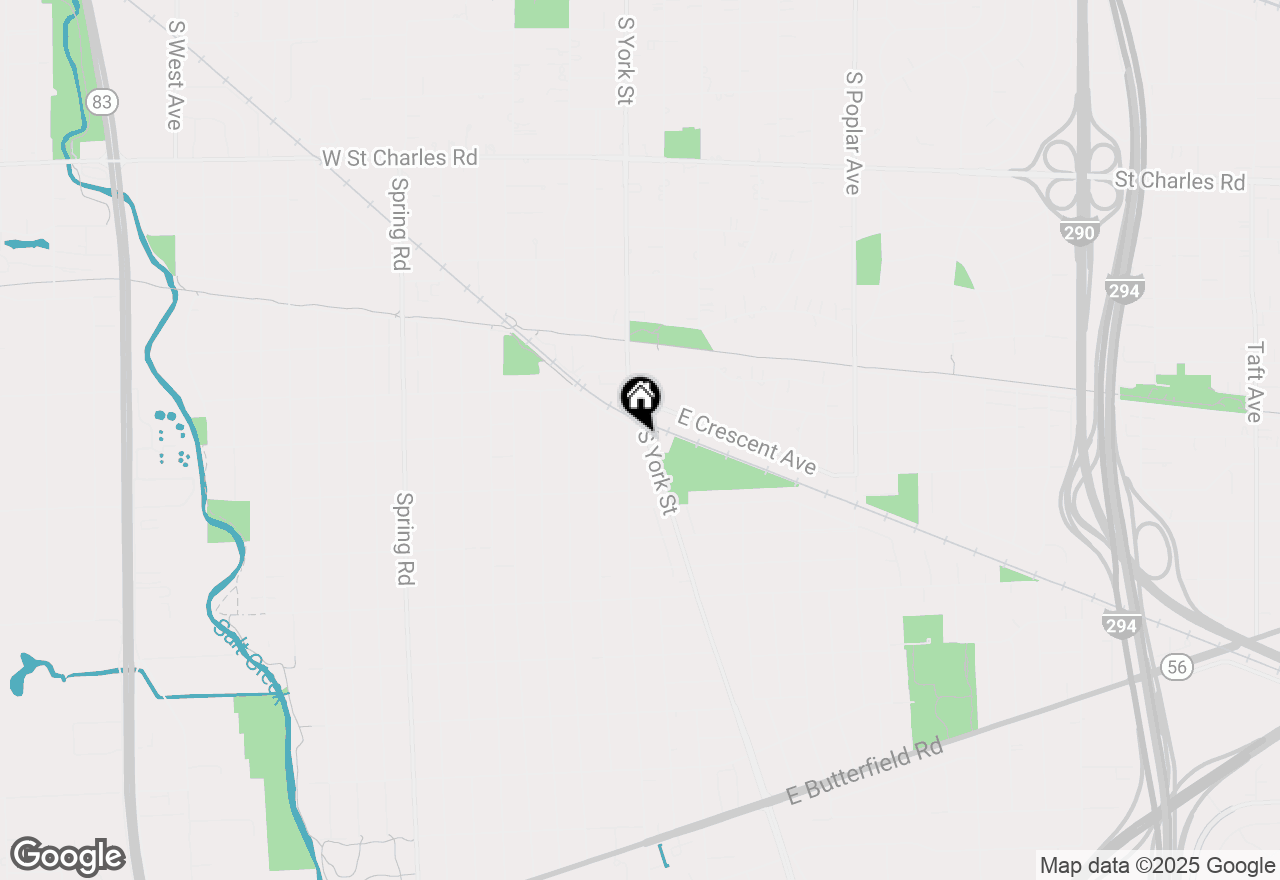 Map of 606 S York Street, Elmhurst, IL 60126