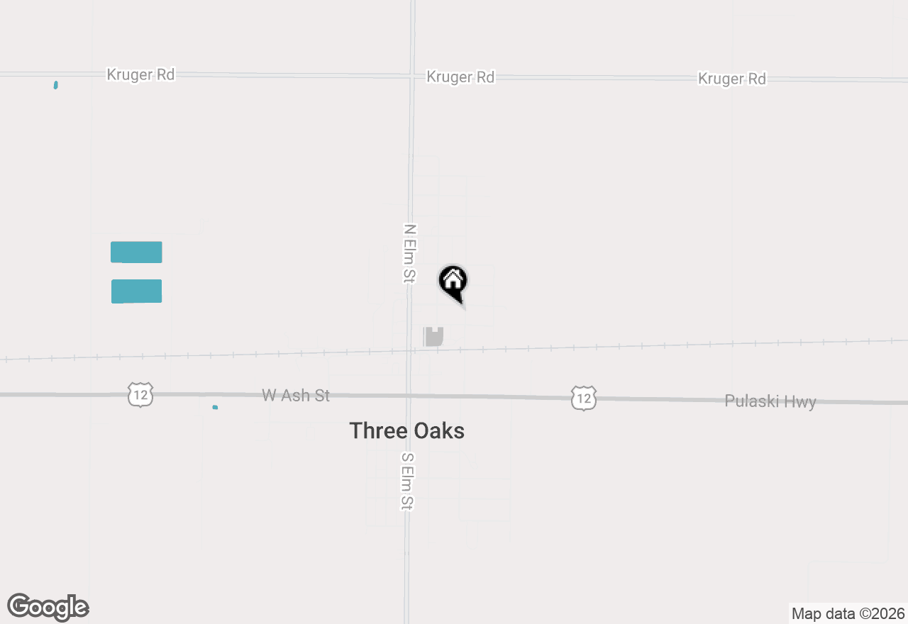 Map of 110 Sycamore Street E, Three Oaks, MI 49128