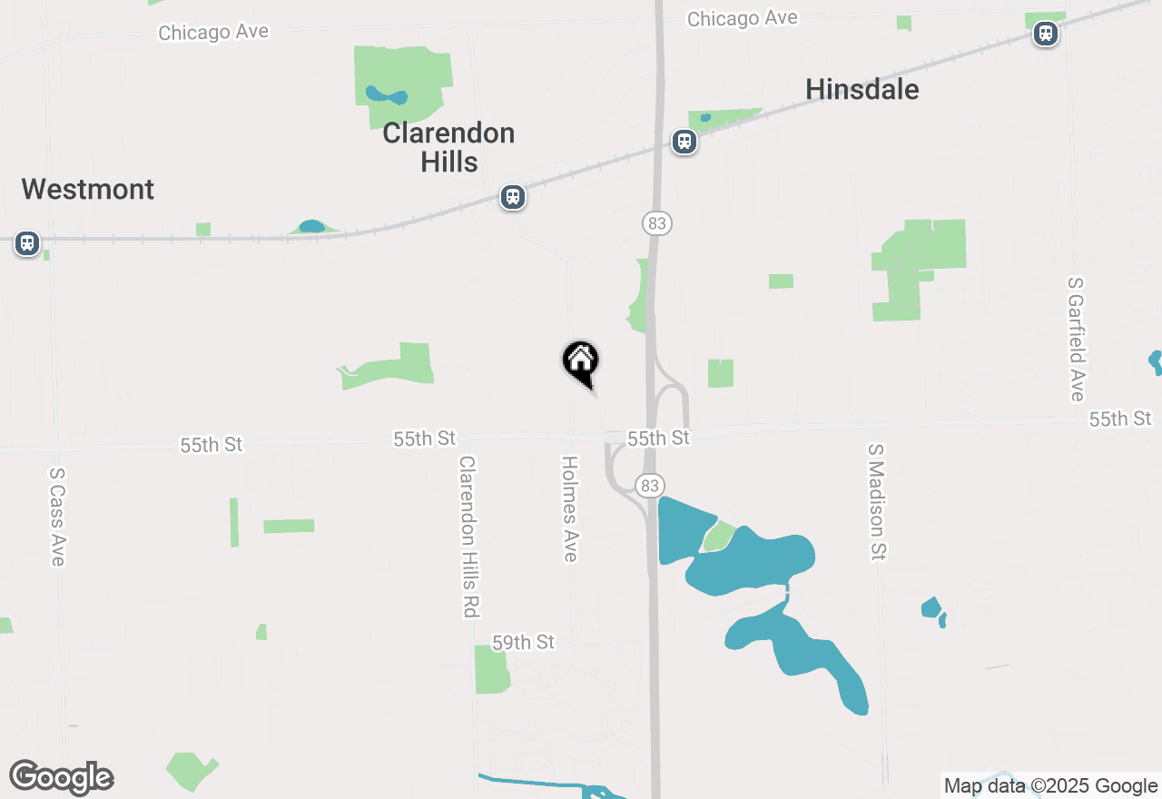 Map of 263 Holmes Avenue, Clarendon Hills, IL 60514