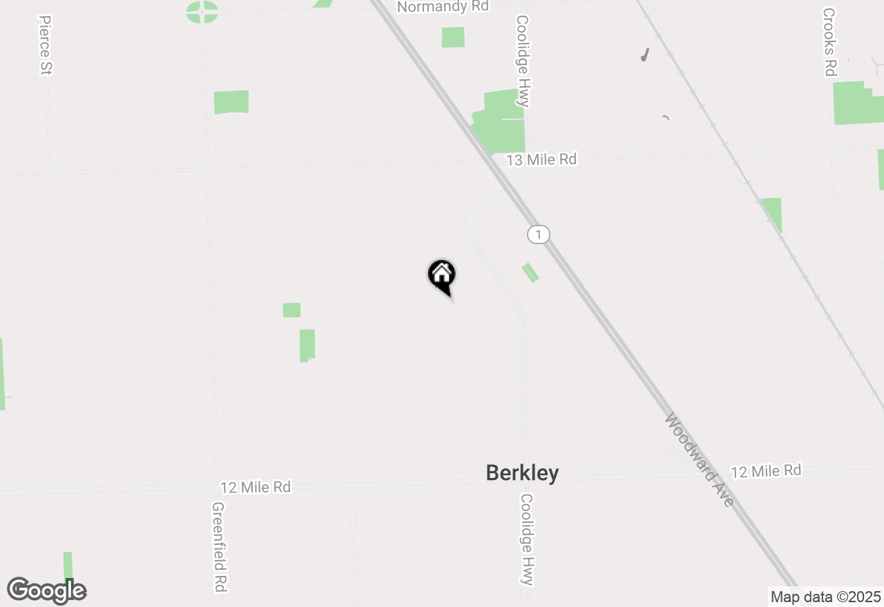 Map of 3347 Merrill Avenue, Royal Oak, MI 48073