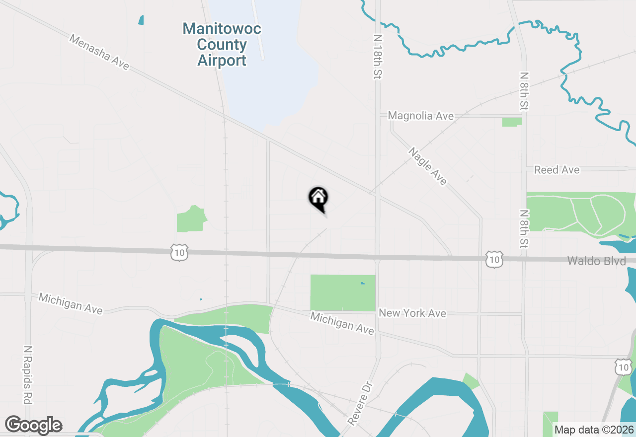 Map of 2027 Markham St, Manitowoc, WI 54220