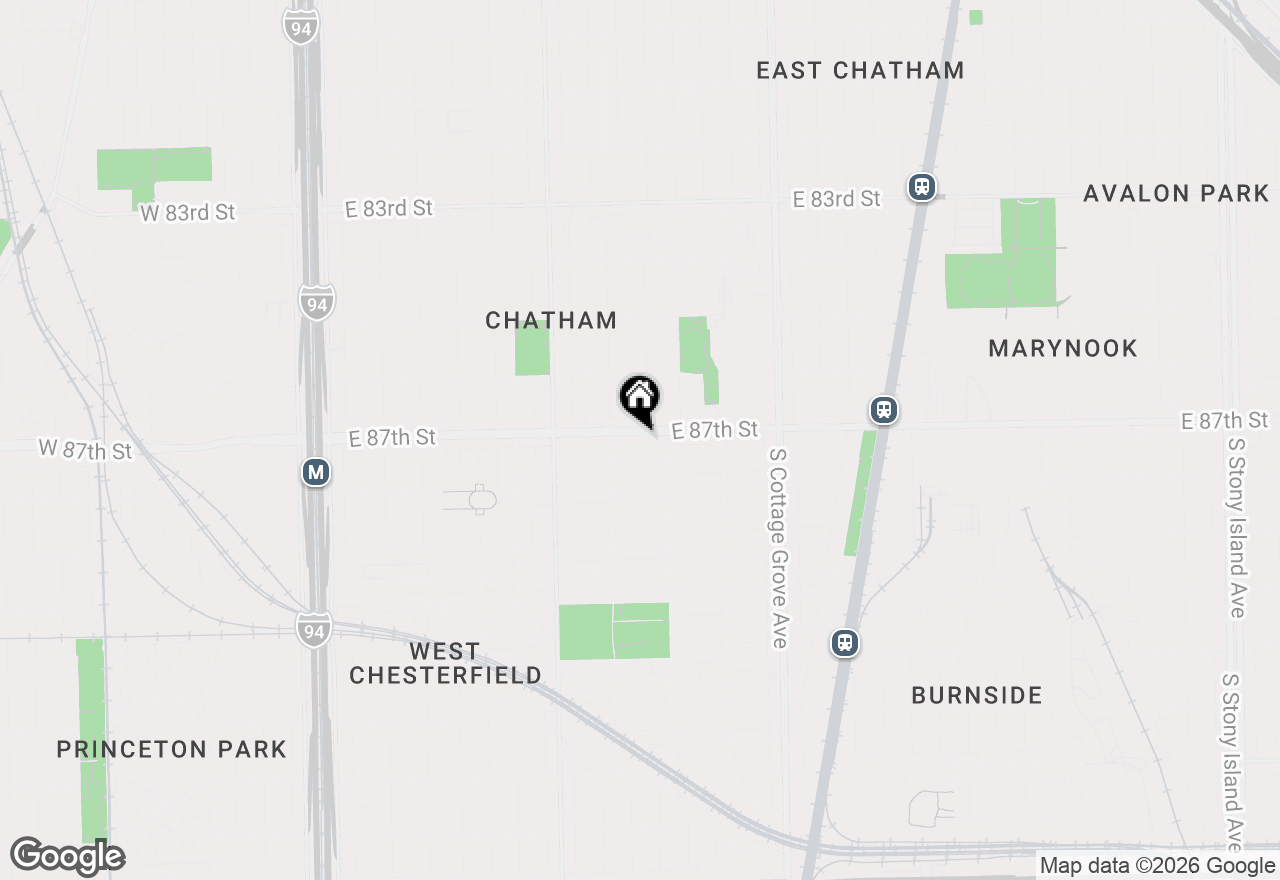 Map of 531 E 87th Street, Chicago, IL 60619