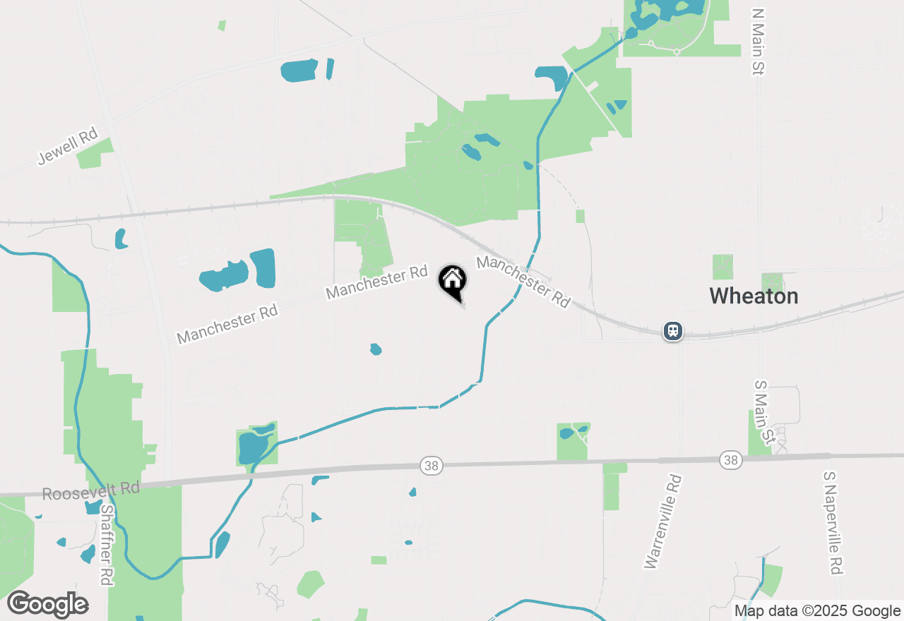 Map of 122 N Woodlawn Street, Wheaton, IL 60187