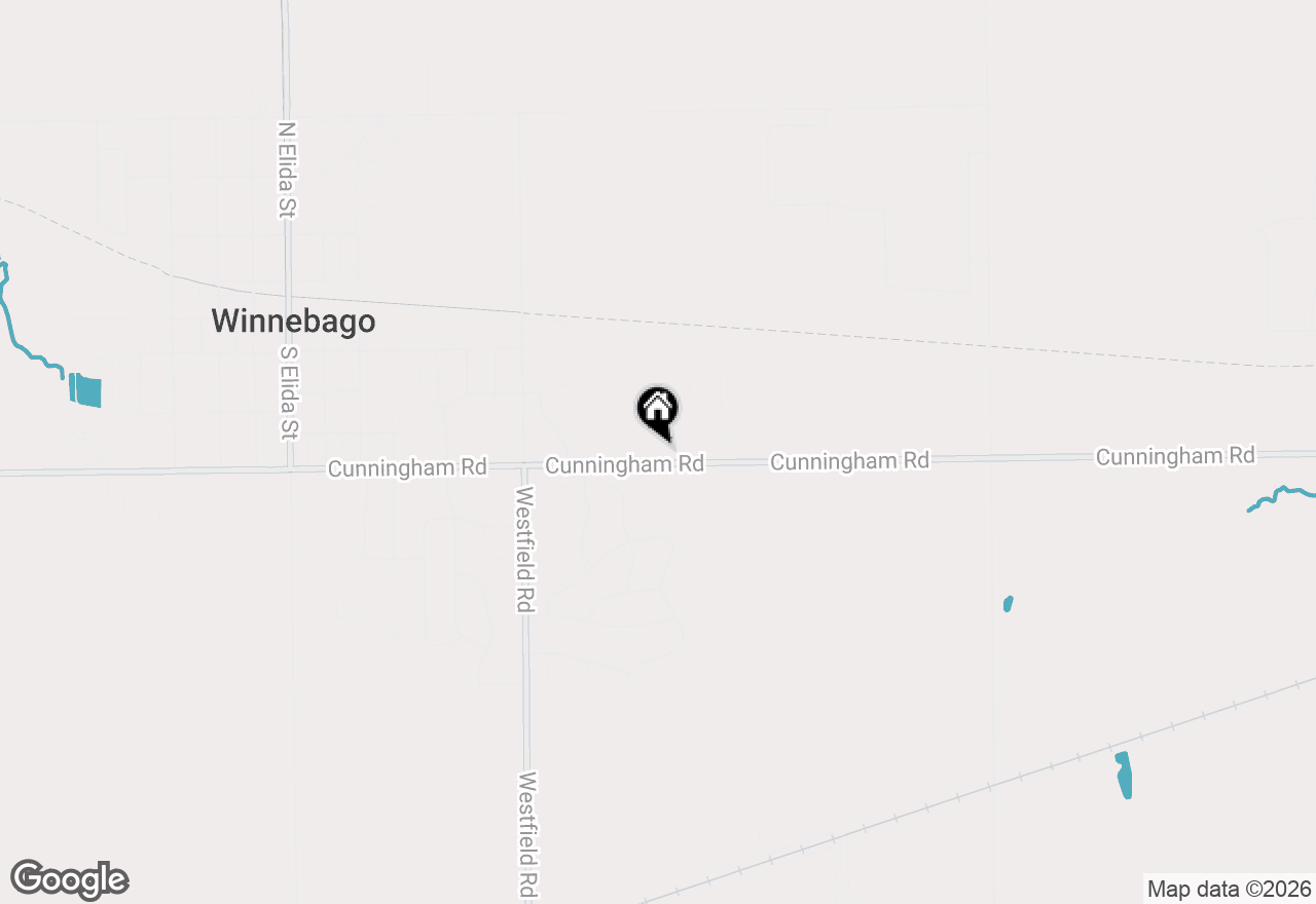 Map of 9709 Cunningham Road, Winnebago, IL 61088
