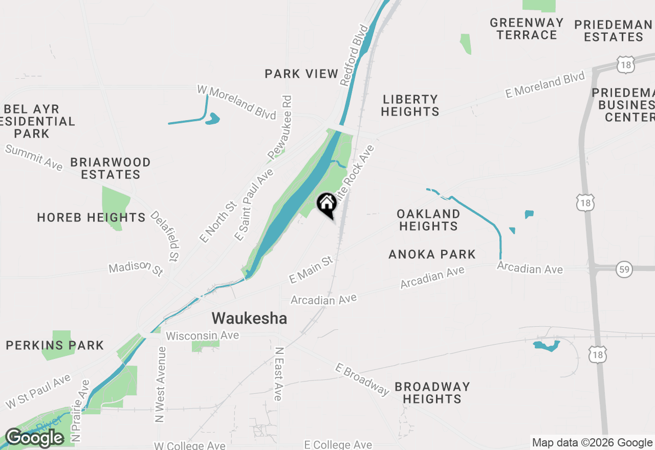 Map of 1145 White Rock Ave, Waukesha, WI 53186