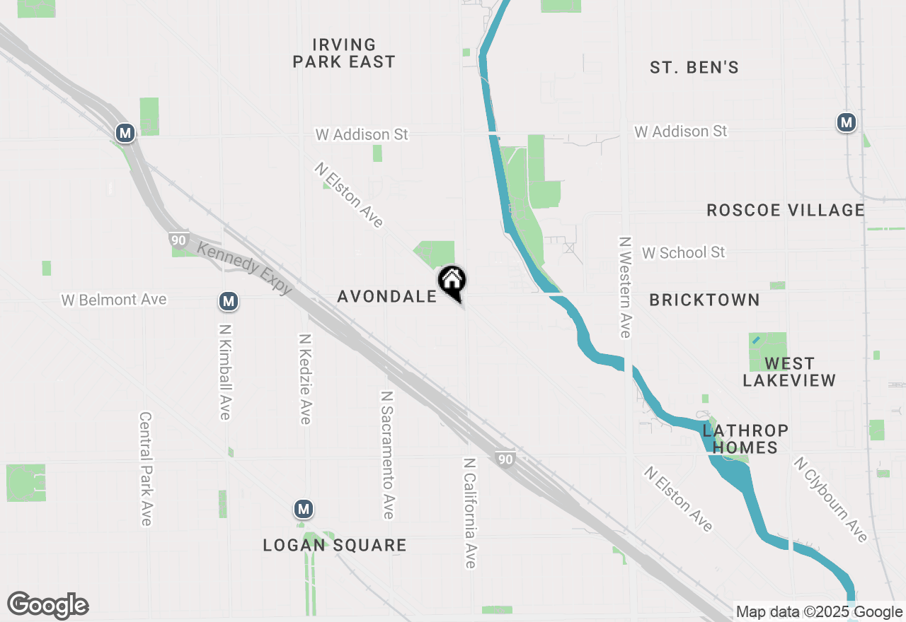 Map of 2818 W Fletcher Street #2, Chicago, IL 60618