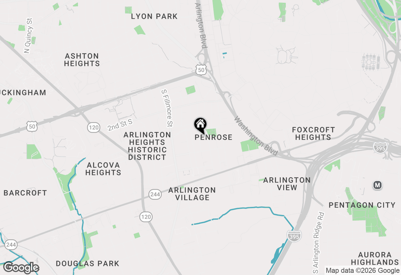 Map of 629 S Adams Street, Arlington, VA 22204