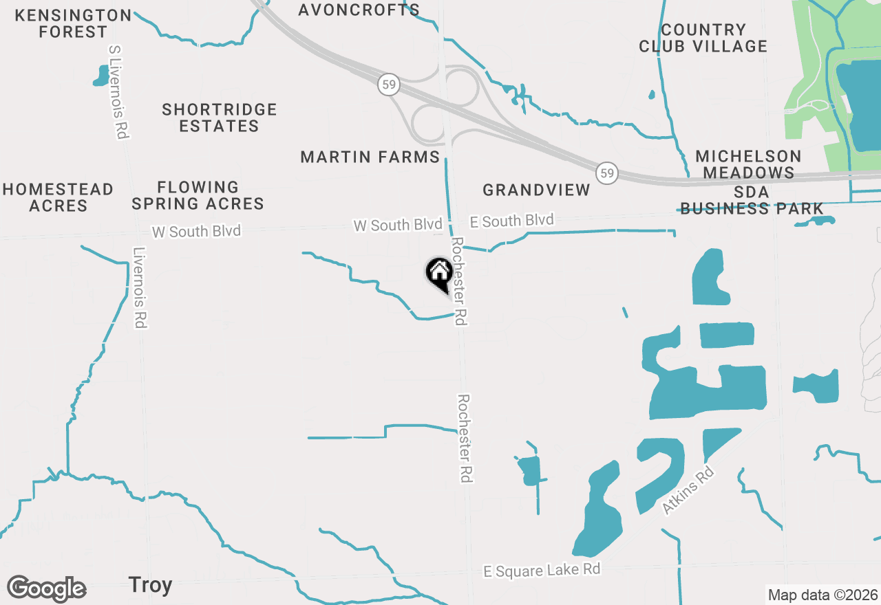 Map of 954 Sandalwood Drive, Troy, MI 48085