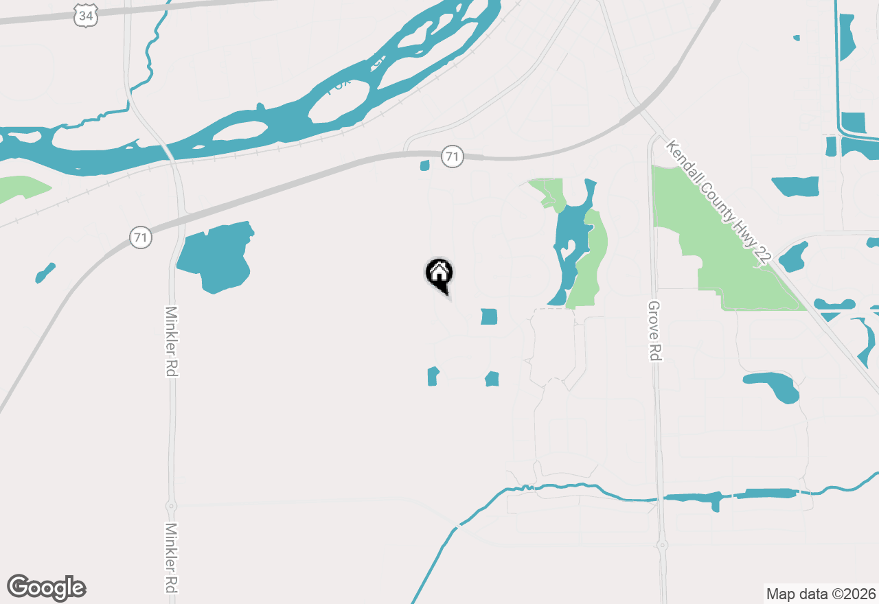 Map of 418 Terrace Lane, Oswego, IL 60543