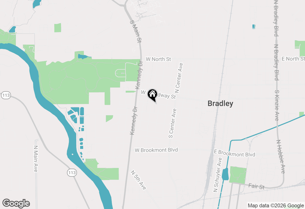 Map of 212 S Blaine Avenue, Bradley, IL 60915