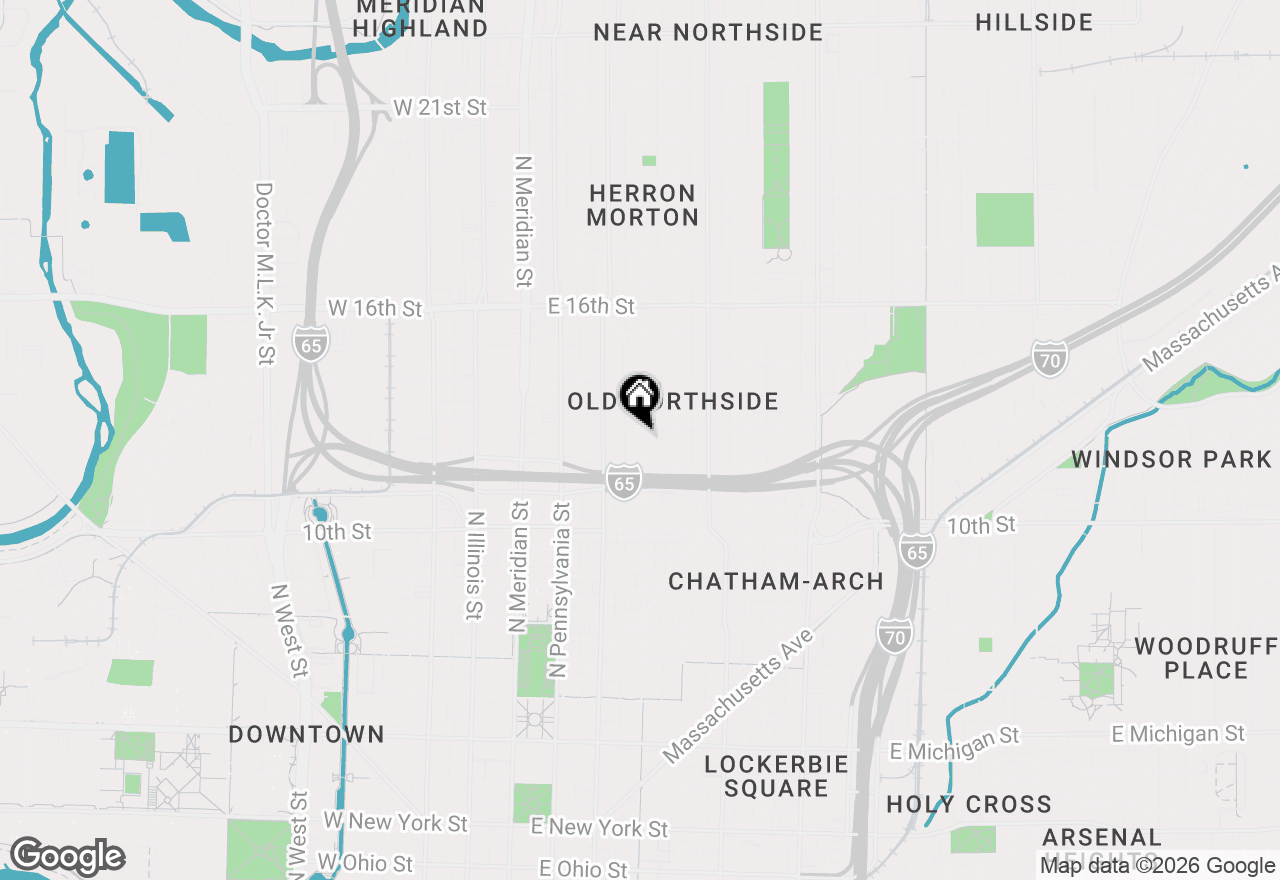 Map of 1234 N Alabama Street, Indianapolis, IN 46202
