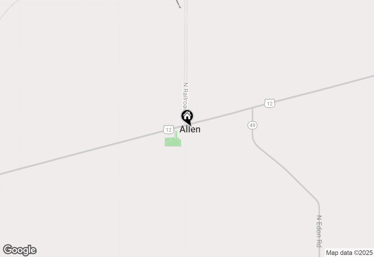 Map of 103 S Railroad Street, Allen, MI 49227