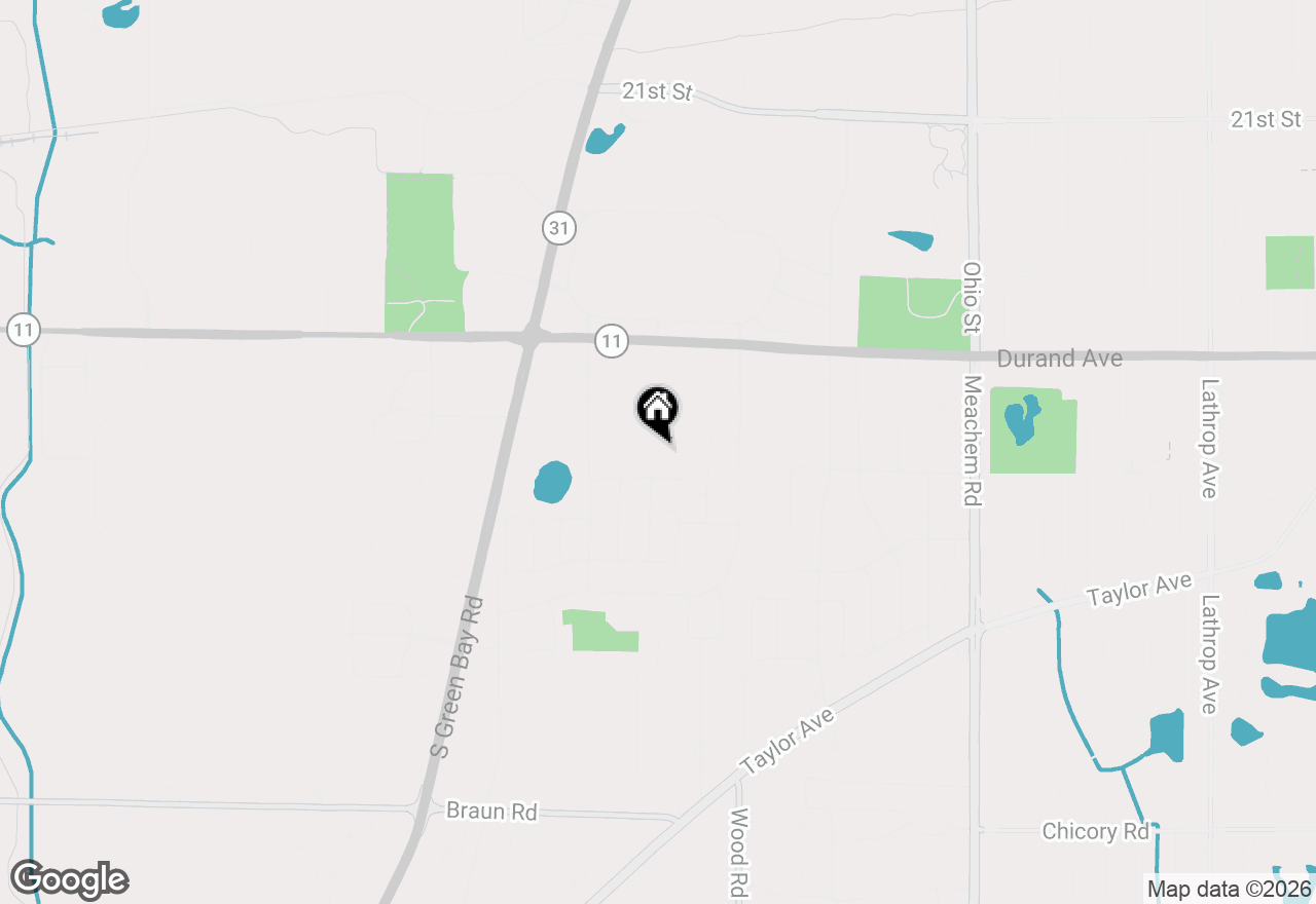 Map of 5729 Evarit Dr, Mount Pleasant, WI 53406
