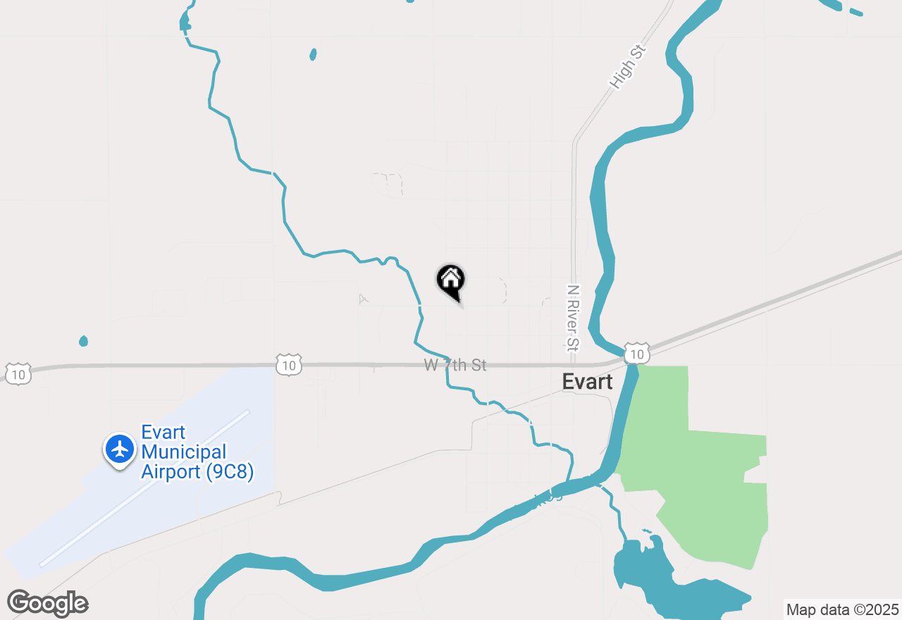 Map of 515 W 5th St. Street, Evart, MI 49631