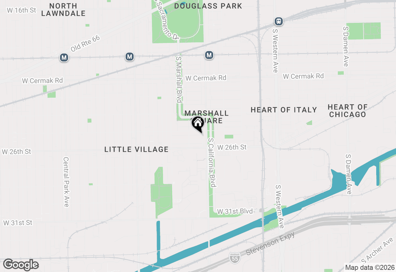 Map of 2830 W 25th Place #1, Chicago, IL 60623