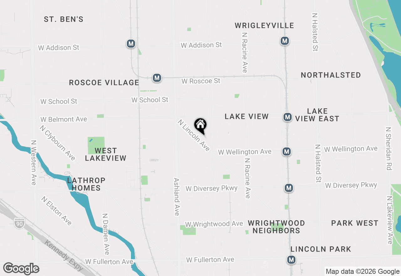 Map of 3059 N Lincoln Avenue #B, Chicago, IL 60657