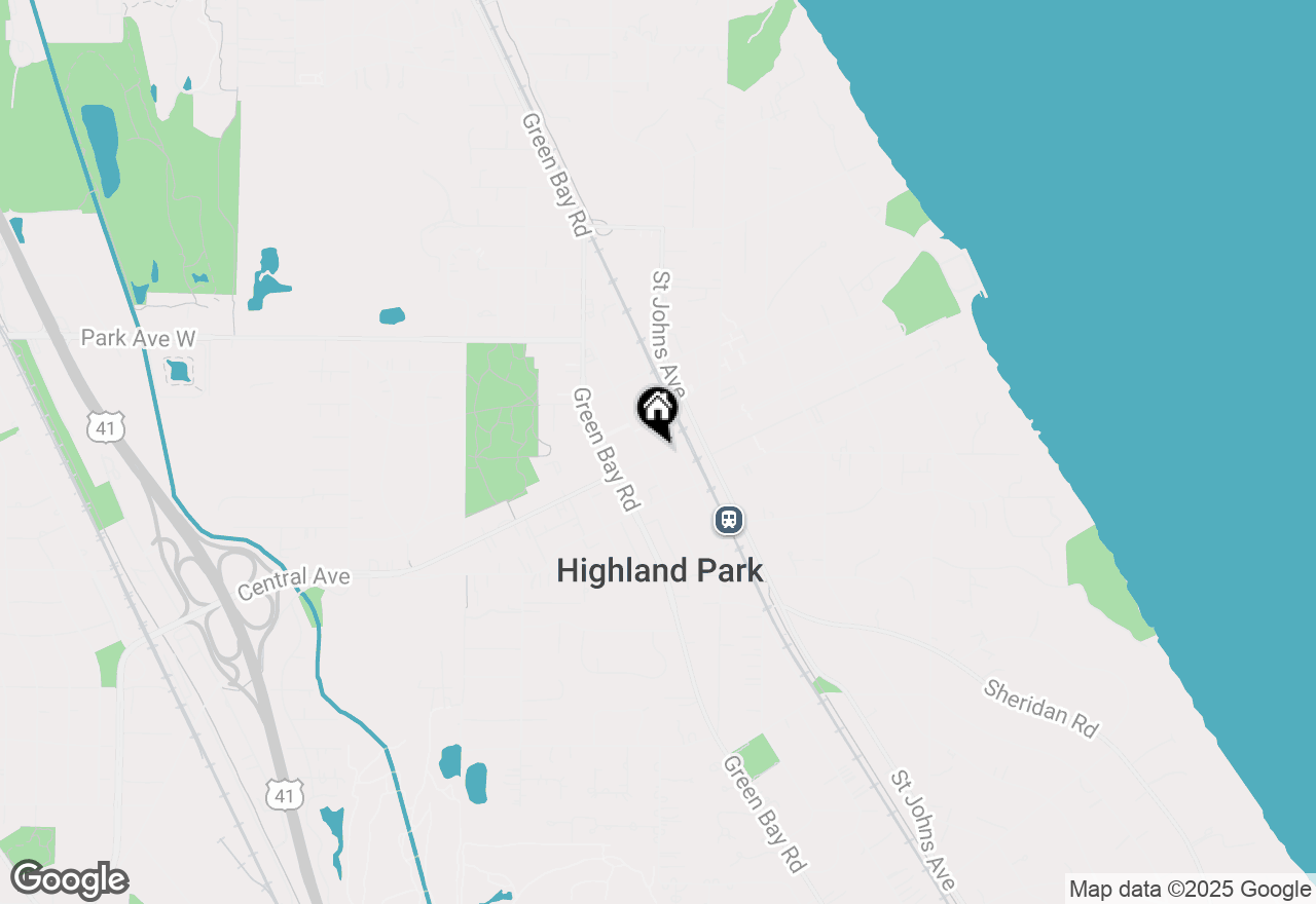 Map of 607 Central Avenue, Highland Park, IL 60035