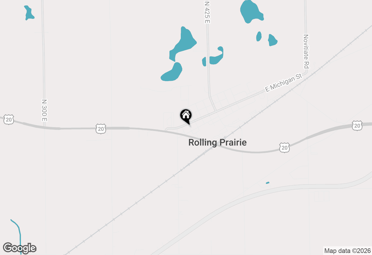 Map of 306 W Michigan Street, Rolling Prairie, IN 46371