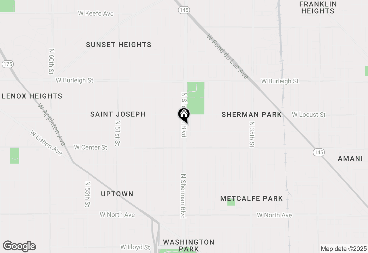 Map of 2831 N Sherman Blvd #2833, Milwaukee, WI 53210