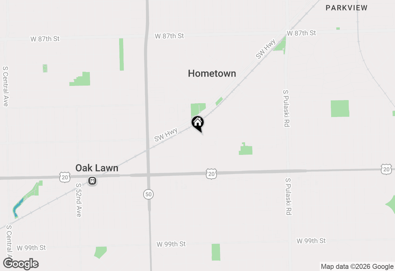 Map of 4500 W 93rd Street #1A, Oak Lawn, IL 60453