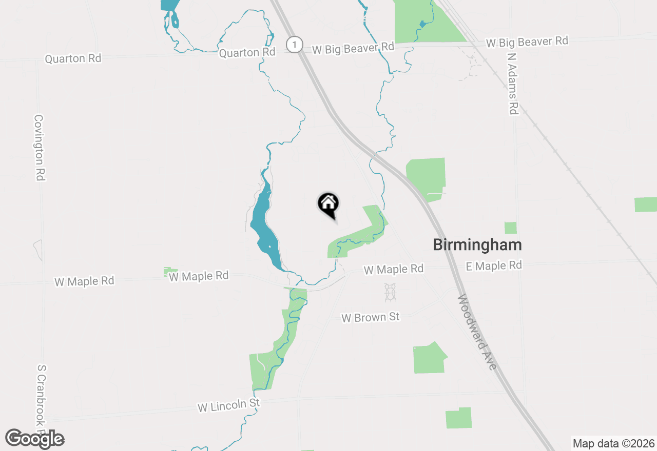 Map of 660 Dewey Street, Birmingham, MI 48009