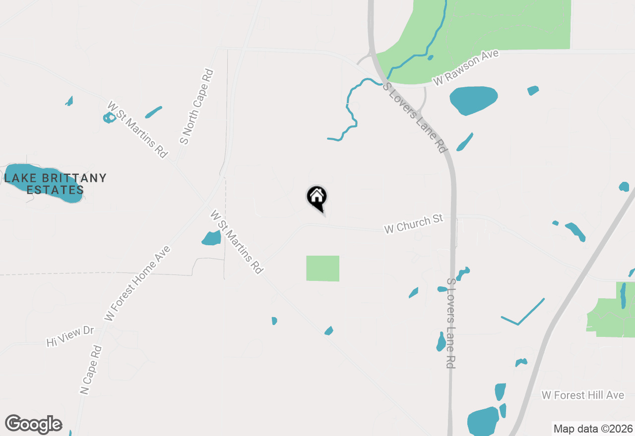 Map of 10928 W Church St, Franklin, WI 53132