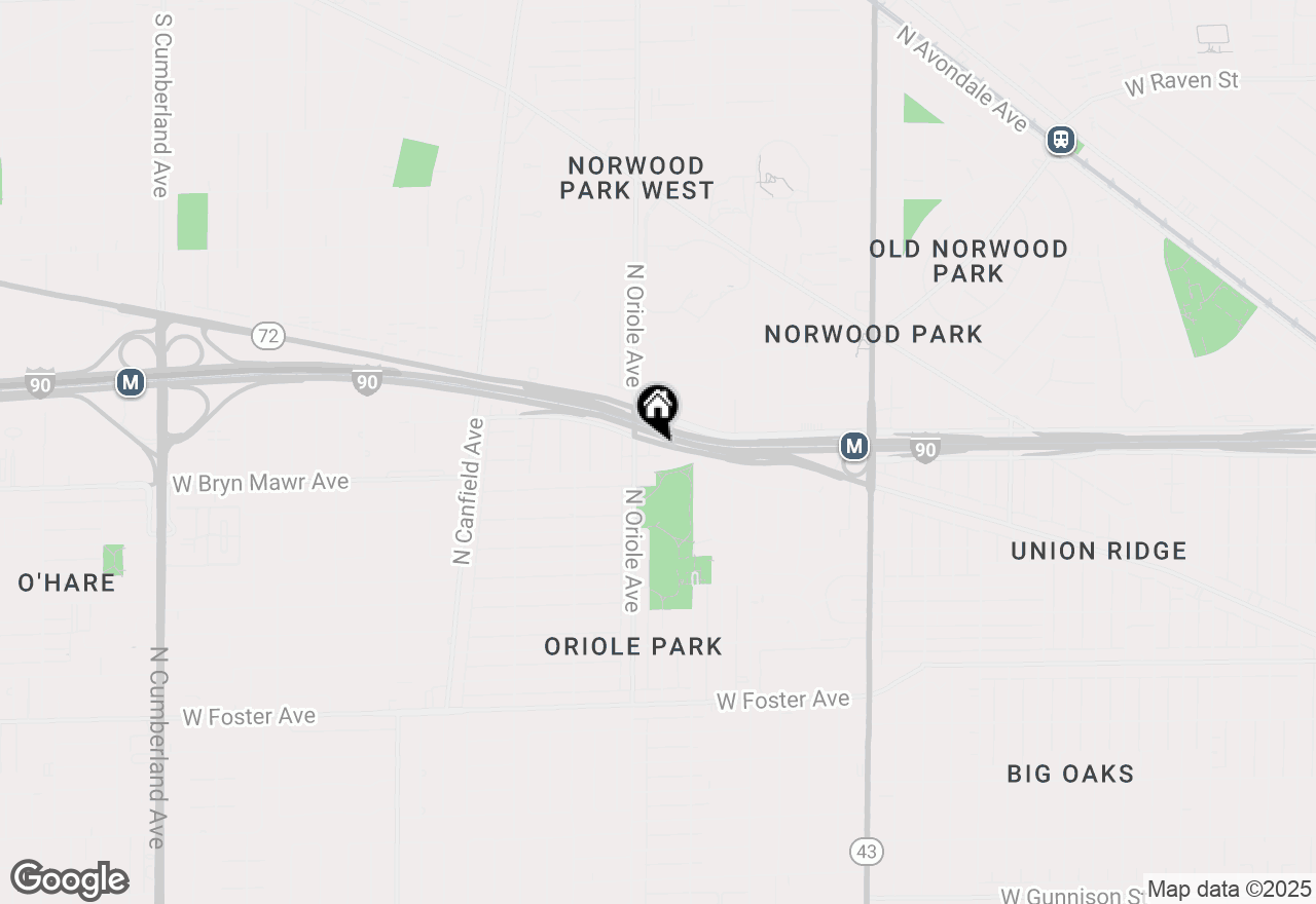 Map of 7537 W Higgins Road #B1, Chicago, IL 60631