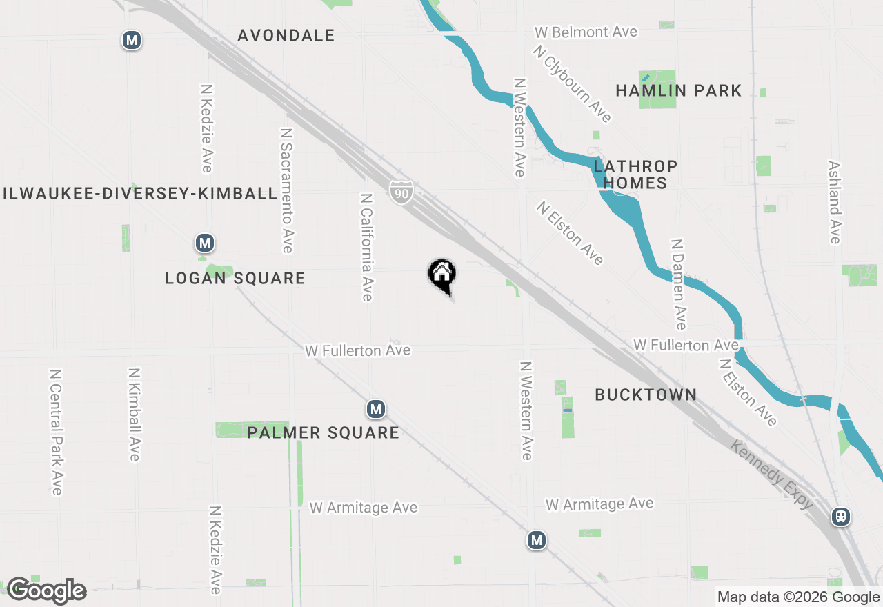 Map of 2506 N Rockwell Street #3N, Chicago, IL 60647