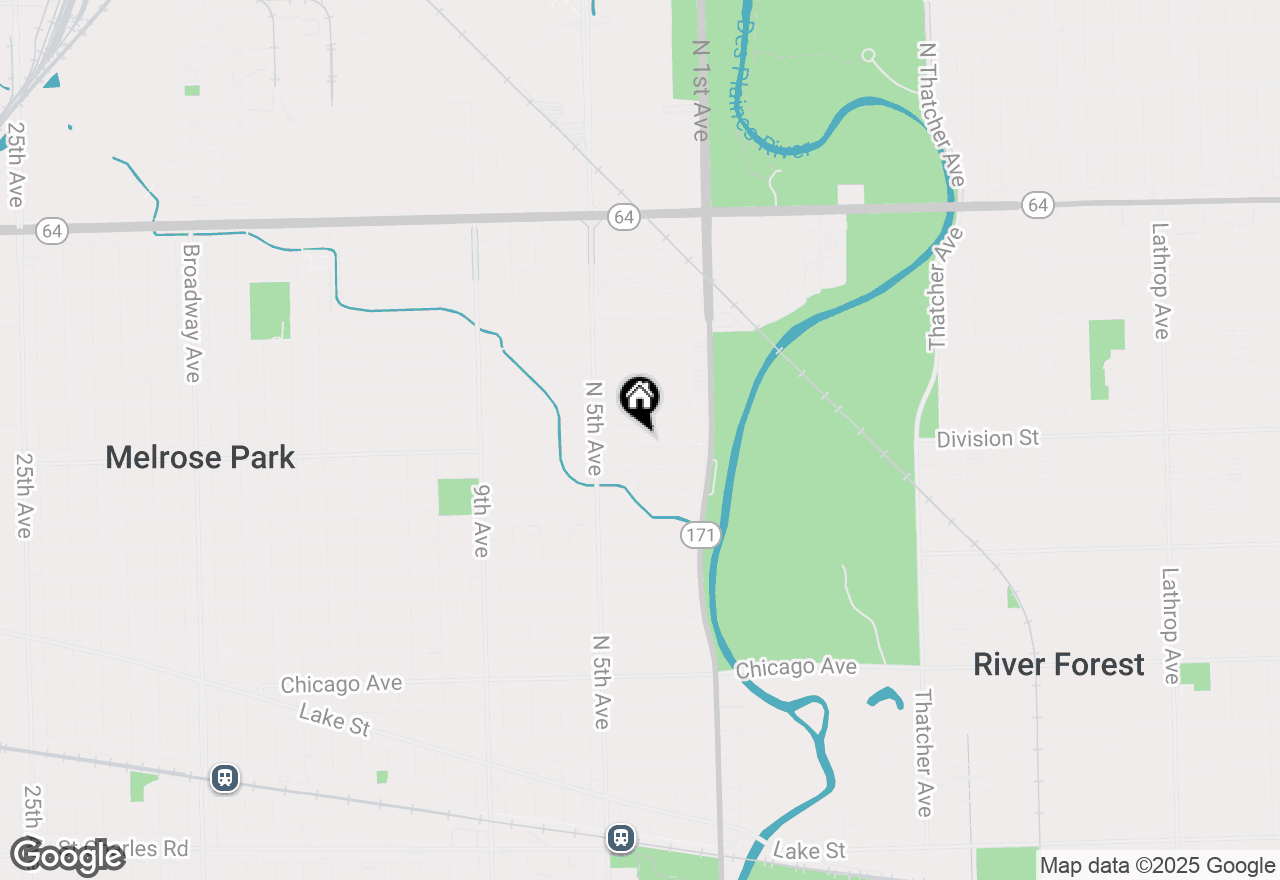 Map of 291 Division Street, Melrose Park, IL 60160