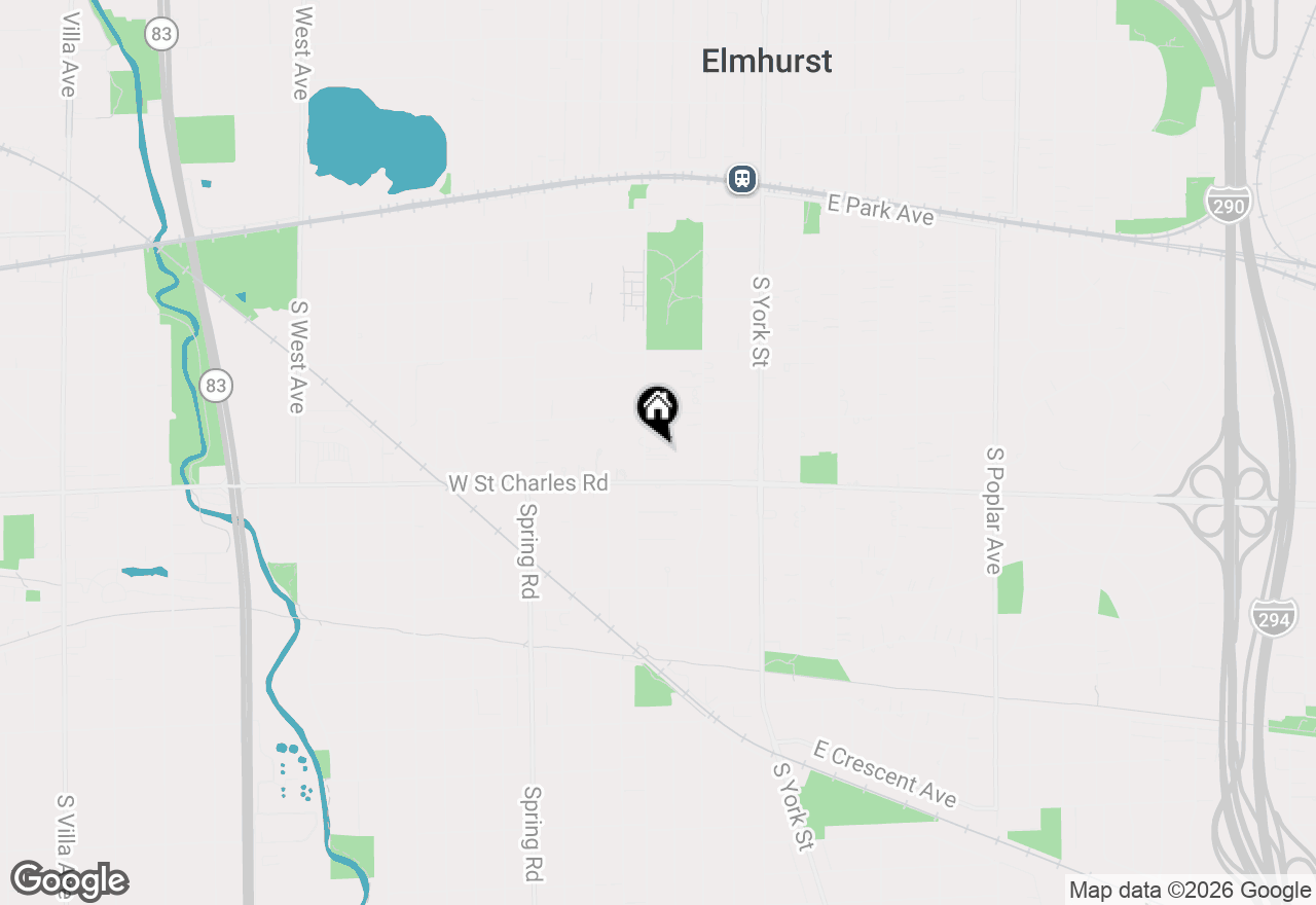 Map of 341 S Prospect Avenue, Elmhurst, IL 60126