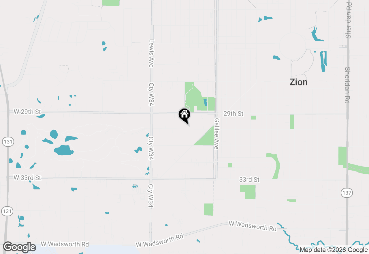 Map of 2710 30th Street, Zion, IL 60099