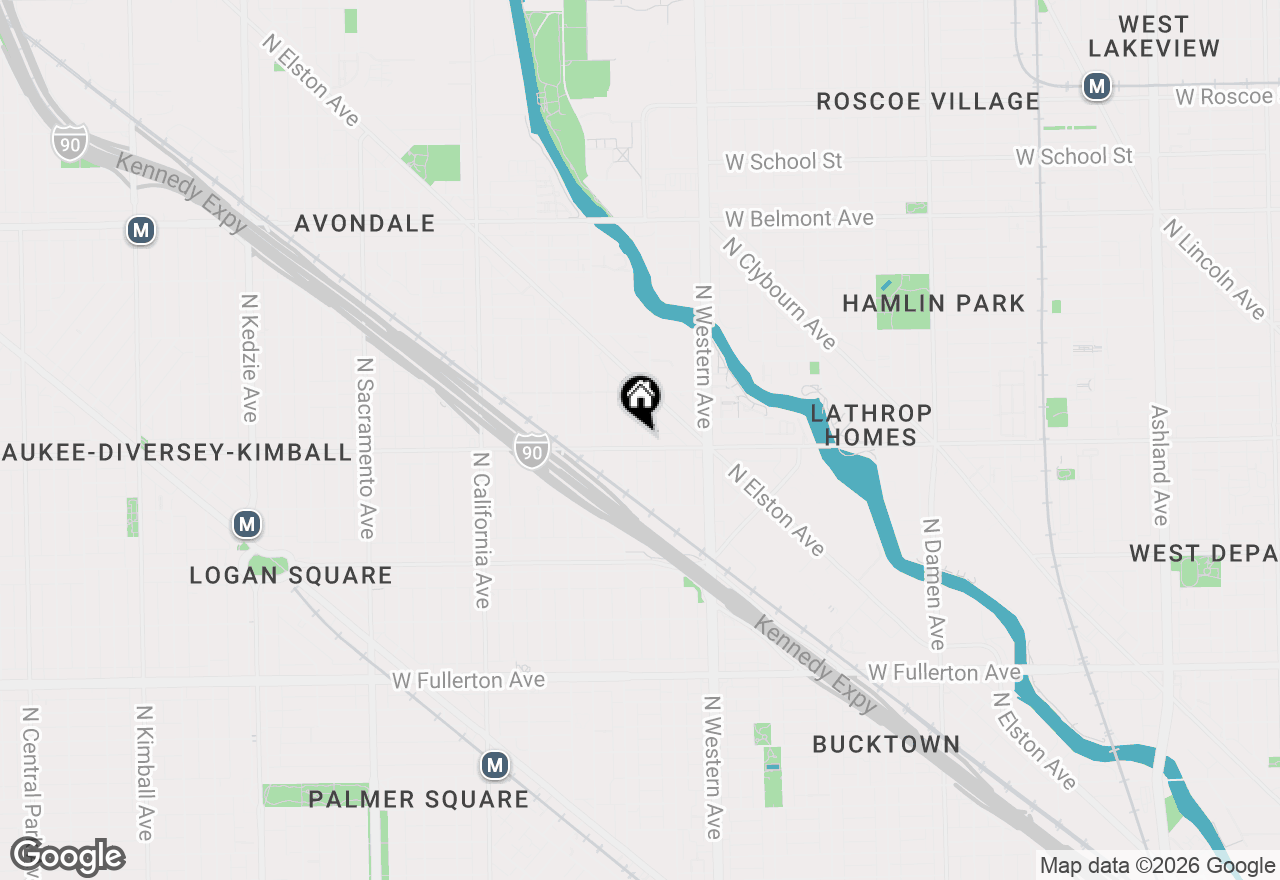 Map of 2508 W Diversey Avenue #3W, Chicago, IL 60647
