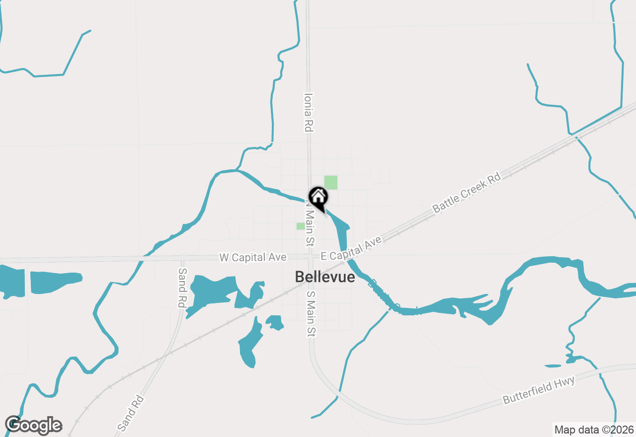 Map of 118 E Mill Street, Bellevue, MI 49021