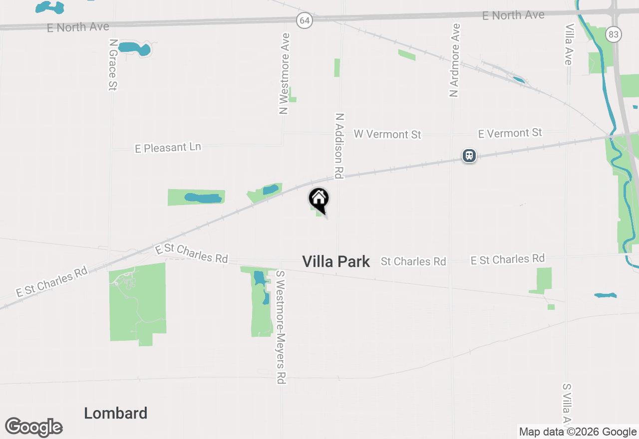 Map of 431 W Elm Street, Villa Park, IL 60181