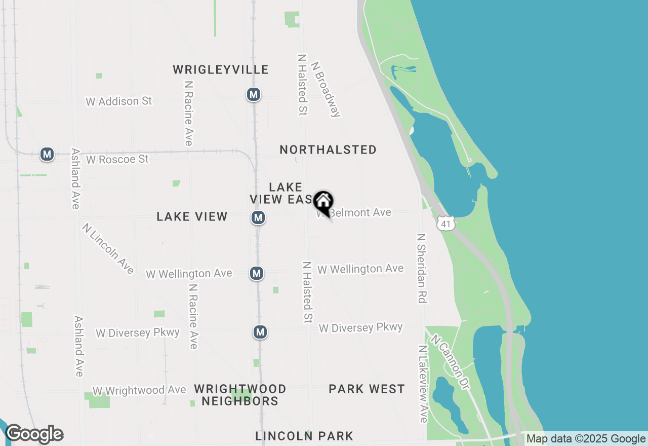 Map of 722 W Briar Street #2, Chicago, IL 60657