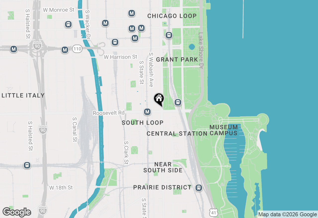 Map of 1160 S Michigan Avenue #1607, Chicago, IL 60605