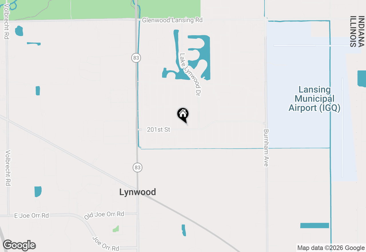 Map of 20078 Monterey Avenue, Lynwood, IL 60411